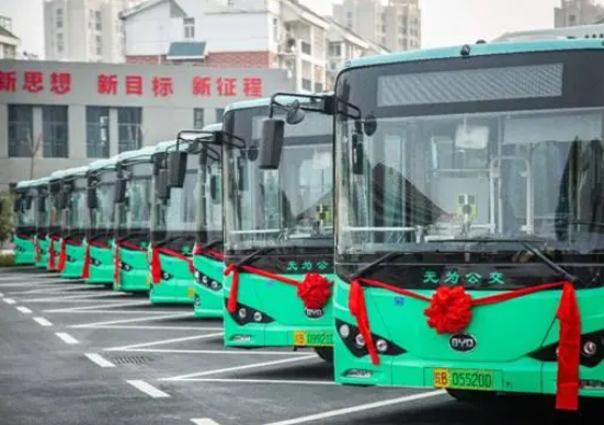 助力城鄉公交綠色升級，比亞迪純電動公交車批量交付安徽無為